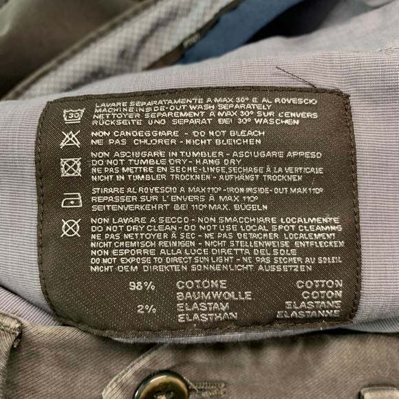 PT01 Grey Cotton Elastane Flat Front Casual Pants - Picture 3 of 3